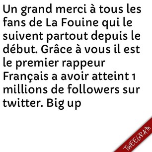 La Fouine : le million sur Twitter mais toujours pas de disque d'or