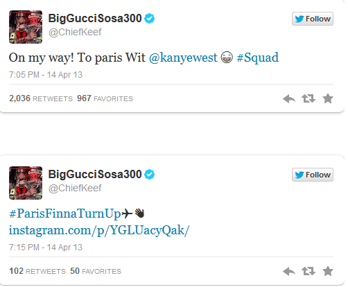 Chief Keef rejoint Kanye West dans ses studios à Paris