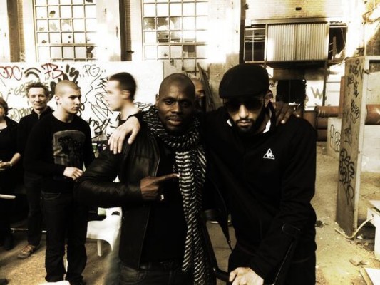 Kery James sur le tournage du clip Y'a Rien avec Niro