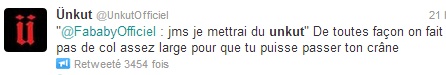 Fababy et Unkut se clash sur Twitter