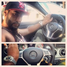 La Fouine en séance d'écoute pour Capitale du Crime 4