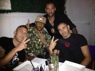 Booba avec Jérémy Ménez et Karim Benzema