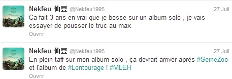 Nekfeu prépare son 1er album solo
