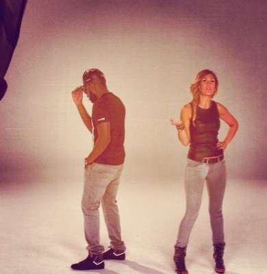Maitre Gims sur le tournage du clip Game Over avec Vitaa !