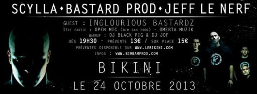 Scylla, Jeff Le Nerf, Bastard Prod en concert au Bikini