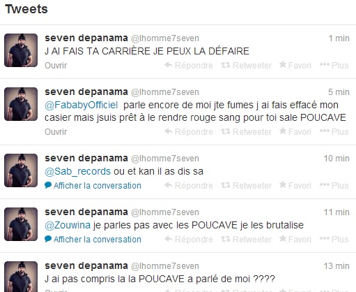Seven clash Fababy sur Twitter !