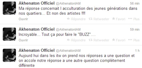 Akhenaton rétablit la vérité sur son interview publiée par Metronews !