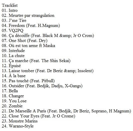 Maitre Gims : La tracklist de La Face Cachée