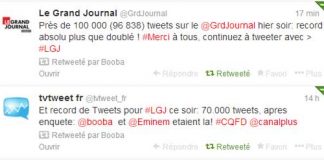 Booba / Grand Journal / record de Tweets absolu