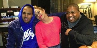 Chris Brown et French Montana en studio avec Jennifer Lopez
