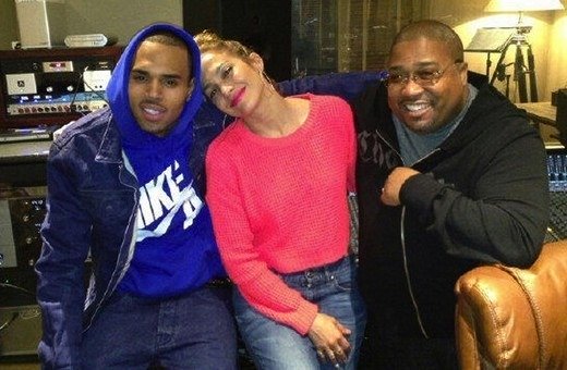 Chris Brown et French Montana en studio avec Jennifer Lopez-jpg