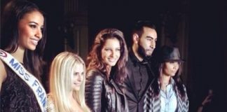 La Fouine pose avec Miss France 2014 : Flora Coquerel