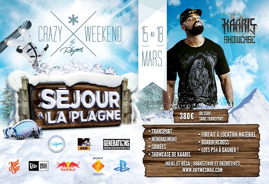 Kaaris en showcase à l'événement ski, le Crazy Weekend !