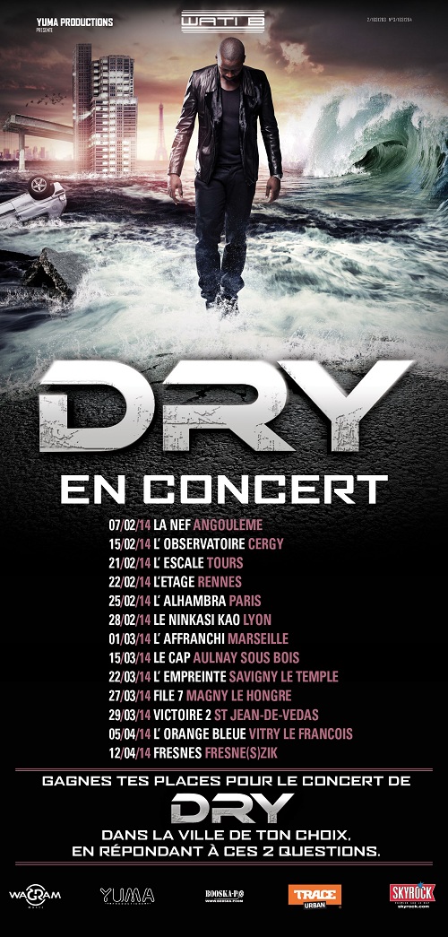 Dry : Gagnez des places de concert pour assister à sa tournée 2014