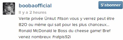 Booba envoie un nouveau pic à Rohff sur Instagram !