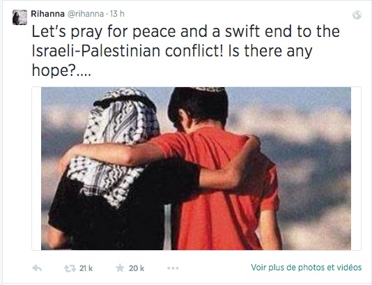 Rihanna soutien la Palestine puis supprime le message....