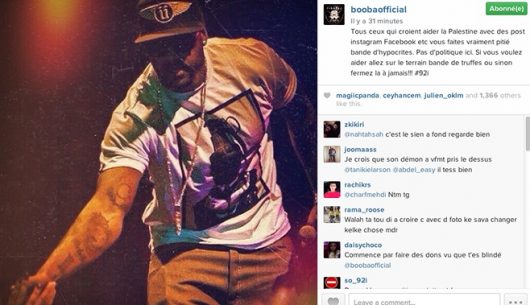 Booba s’exprime sur le conflit israélo-palestinien