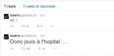 Dam16 à l’hôpital ? Il dément l'info de Booba sur Twitter !