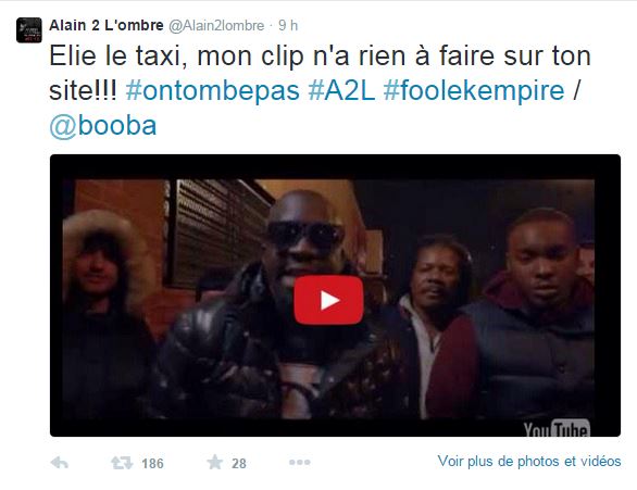 Alain 2 L'ombre du label de Rohff demande à Booba de retirer son clip de OKLM.com