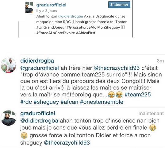 Quand Drogba chambre Gradur sur Instagram !