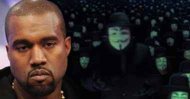 Kanye West menacé par le groupe de hackers Anonymous !