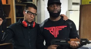 Kaaris sur le tournage d'un long métrage de Braqueurs