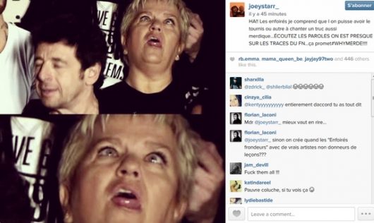 Joey Starr s'attaque aux Enfoirés 2015