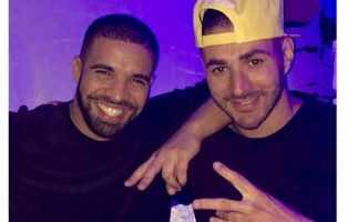 Après Rihanna, Benzema pose avec Drake