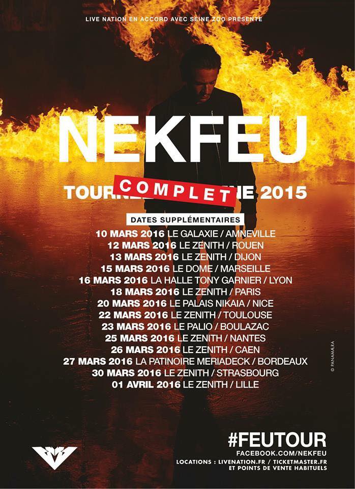 Nekfeu fait salle comble dans toute la France !