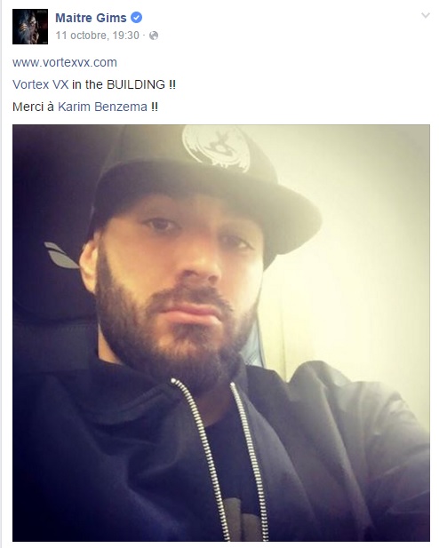 Après Booba, Karim Benzema s'affiche avec la marque à Maitre Gims, Vortex