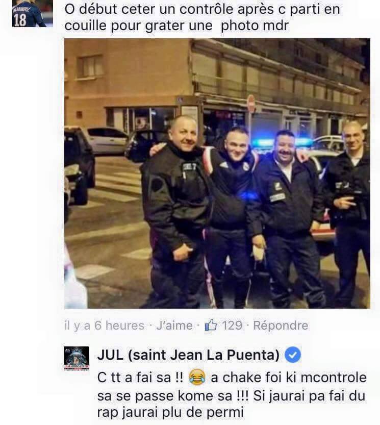 Quand Jul rencontre la police... (Photo)