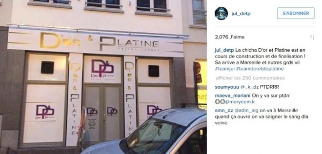 Jul ouvre son propre bar à chicha ! (Photo)
