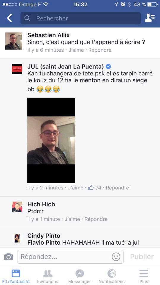 Jul clash un internaute qui se moque de son écriture