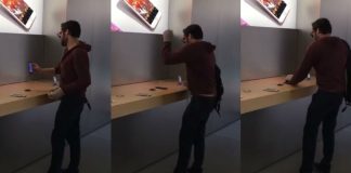 Un homme détruit des produits Apple à la boule de pétanque !