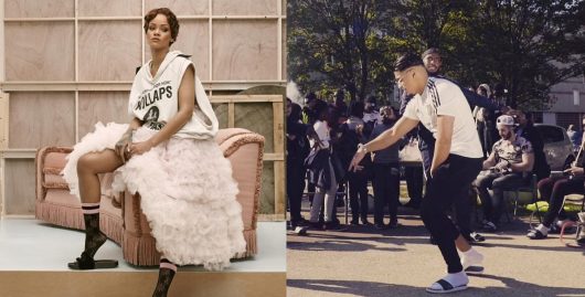 Rihanna valide la mode des claquettes-chaussettes relancé par Alrima !