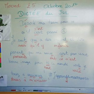 La dictée de JUL, un prof corrige son mot d'excuse ! (Photo)