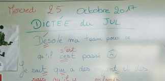 Jul : Un professeur corrige son message d’excuse ! (Photo)
