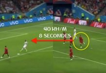Cristiano Ronaldo : son impressionnant sprint à 40 km/h contre l’Espagne ! (Vidéo)