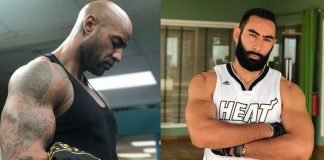 Booba affiche La Fouine avec des tatouages Unkut et du visage de B2O !
