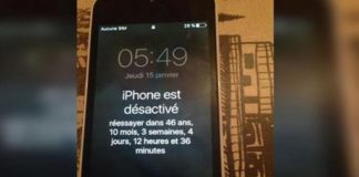 Il joue avec l’iPhone de sa mère et réussit à le bloquer pendant 47 ans sans retour possible !