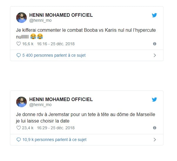 Mohamed Henni provoque Jeremstar pour un face à face au dôme de Marseille