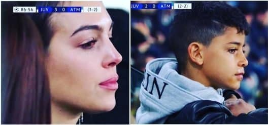 Les larmes de Cristiano Junior et Georgina Rodríguez devant le match monstrueux de CR7