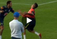 Neymar s’agace après s’être fait humilier par un joueur de 19 ans avec un petit pont !