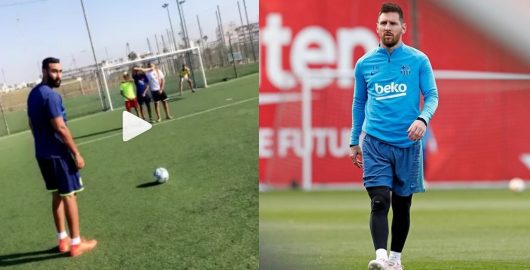 La Fouine se prend pour Lionel Messi en marquant un superbe coup franc