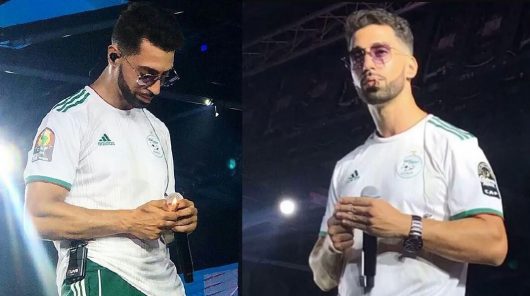 Ademo célèbre la qualification en finale de l'Algérie en scooter dans les rues d'Alger