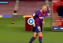 Braithwaite : son geste technique raté lors de sa présentation au Barca
