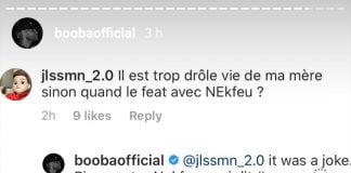 Booba : sa proposition de feat à Nekfeu est une plaisanterie mais il n’a rien contre lui