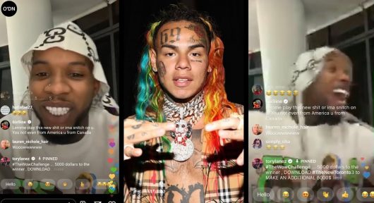 6ix9ine assume son statut de balance et menace Tory Lanez en direct