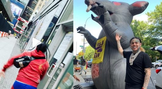 6ix9ine se fait courser dans la rue dans une vidéo surprenante