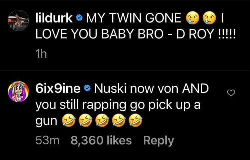 6ix9ine : sa réaction totalement irrespectueuse à l'assassinat de King Von